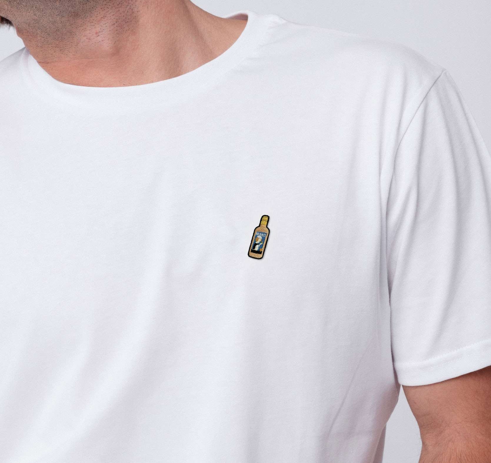 Franzi Franzbrötchenlikör | Besticktes Bio Baumwoll Unisex T-Shirt