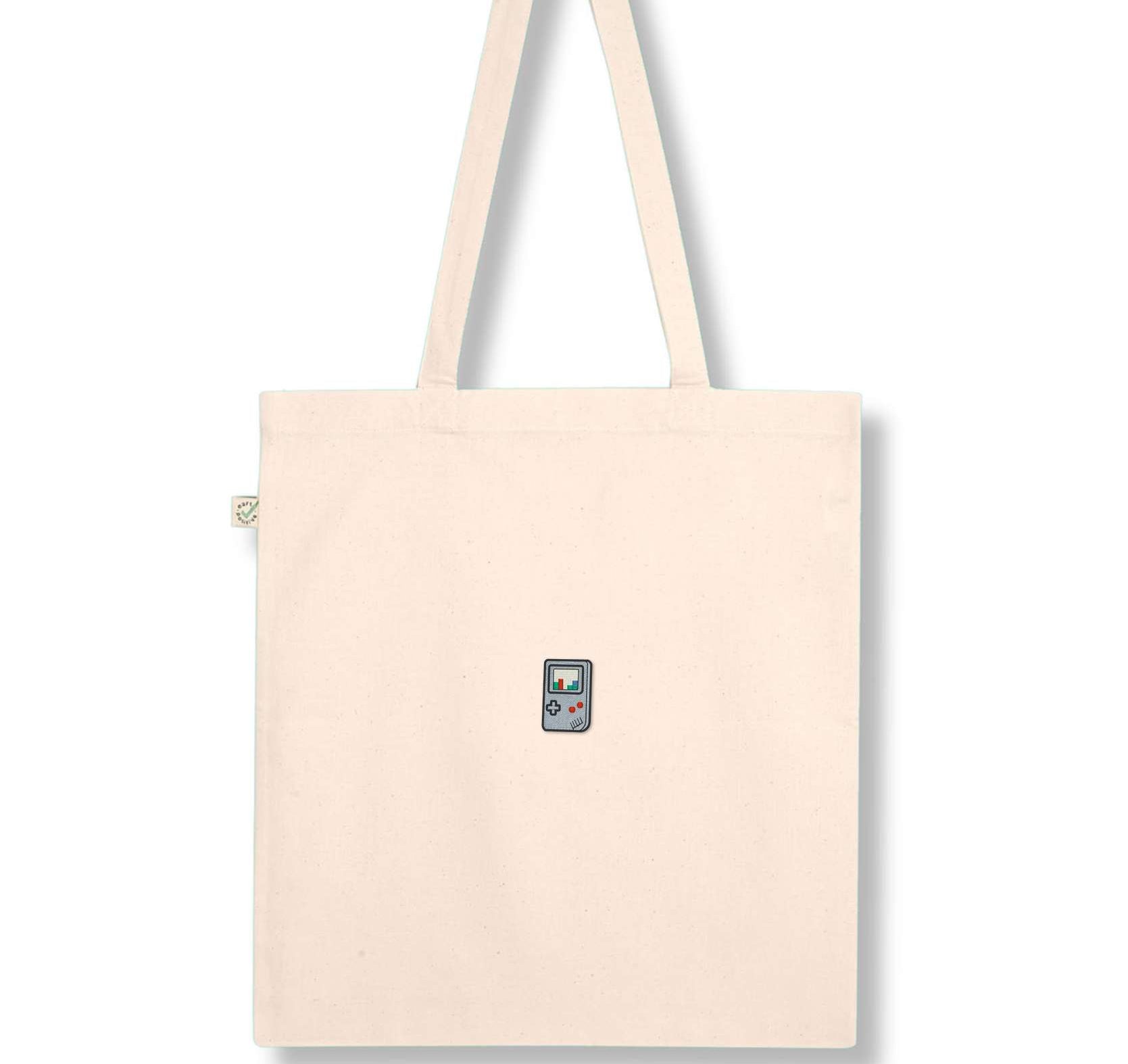 Handheld | Bestickte Bio Baumwoll Tasche