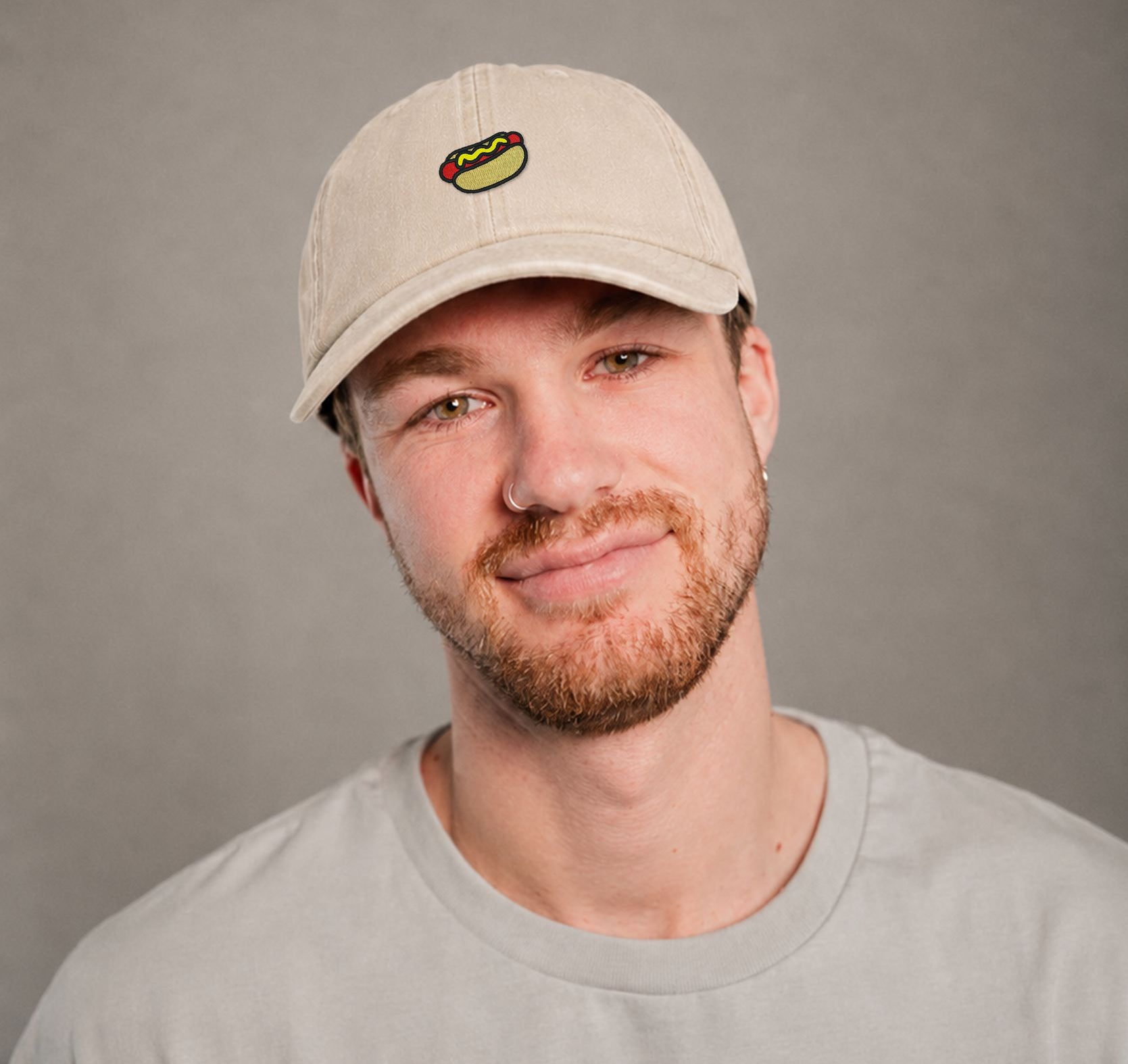 Hot Dog Vintage Sand Vintage Cap