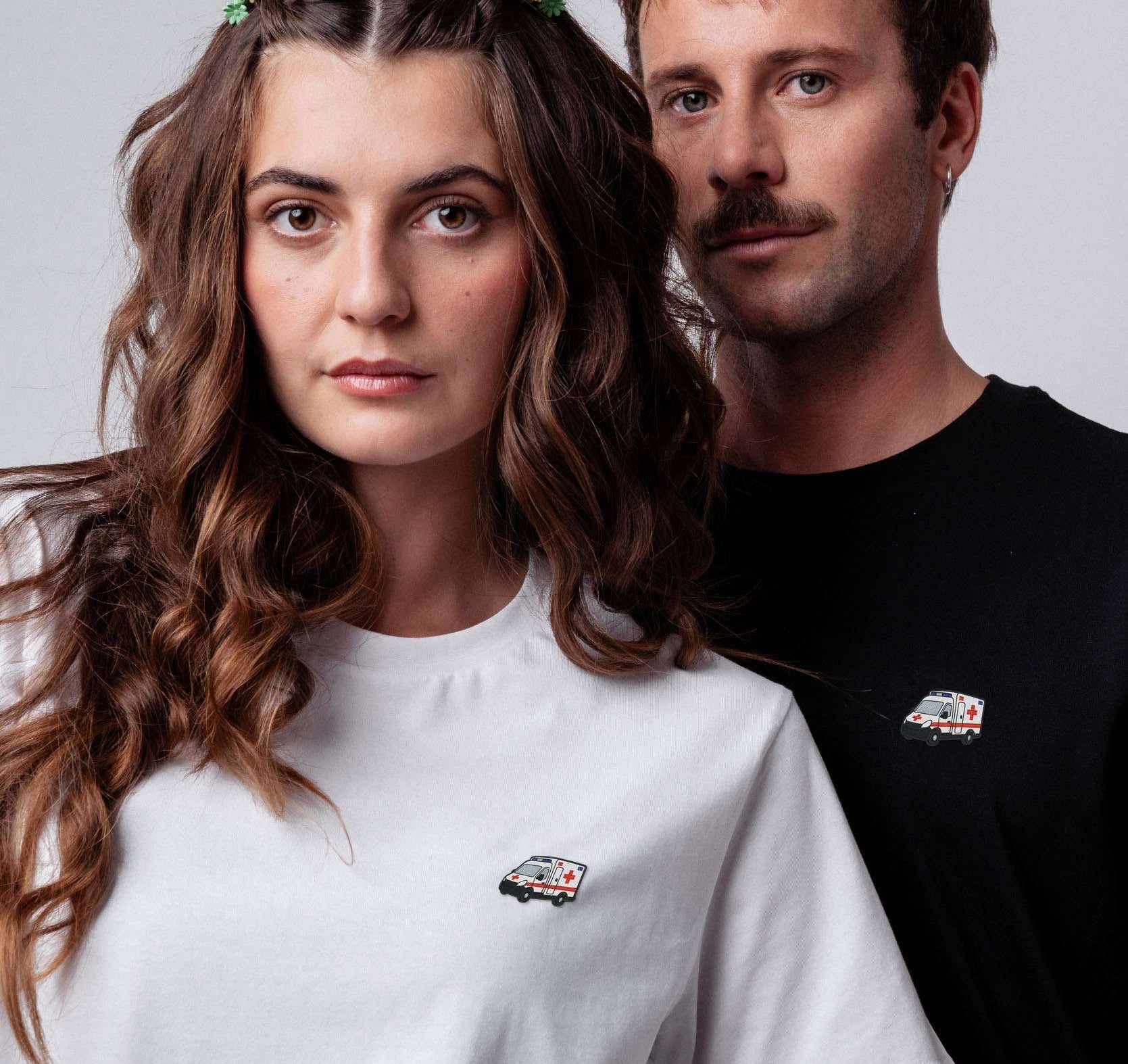 Krankenwagen T-Shirt Weiß