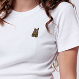 Lederhose | Besticktes Bio Baumwoll Cropped T-Shirt