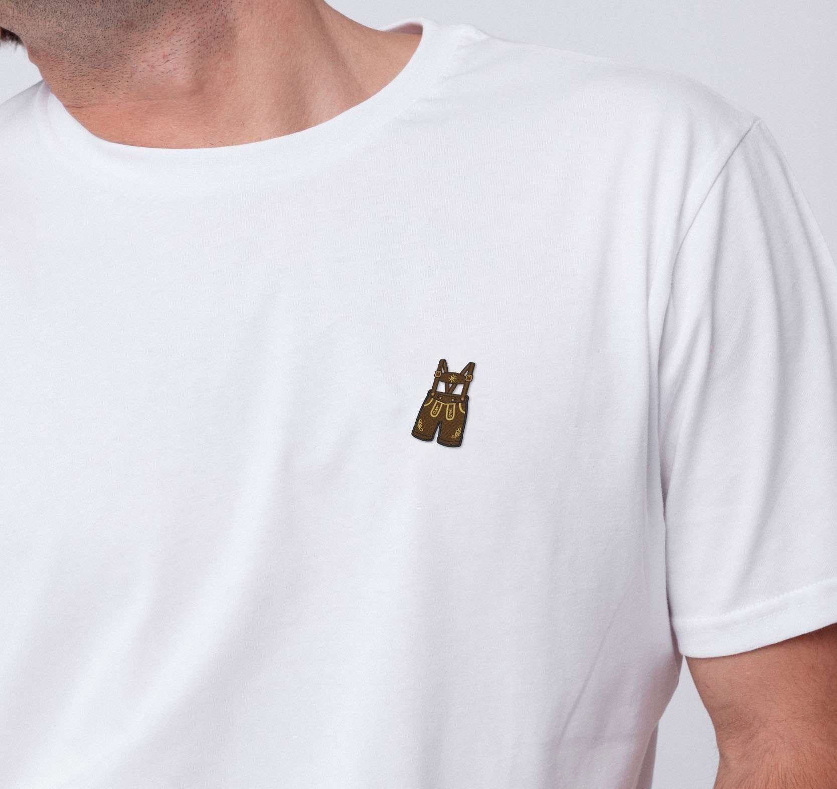 Lederhose | Besticktes Bio Baumwoll Unisex T-Shirt
