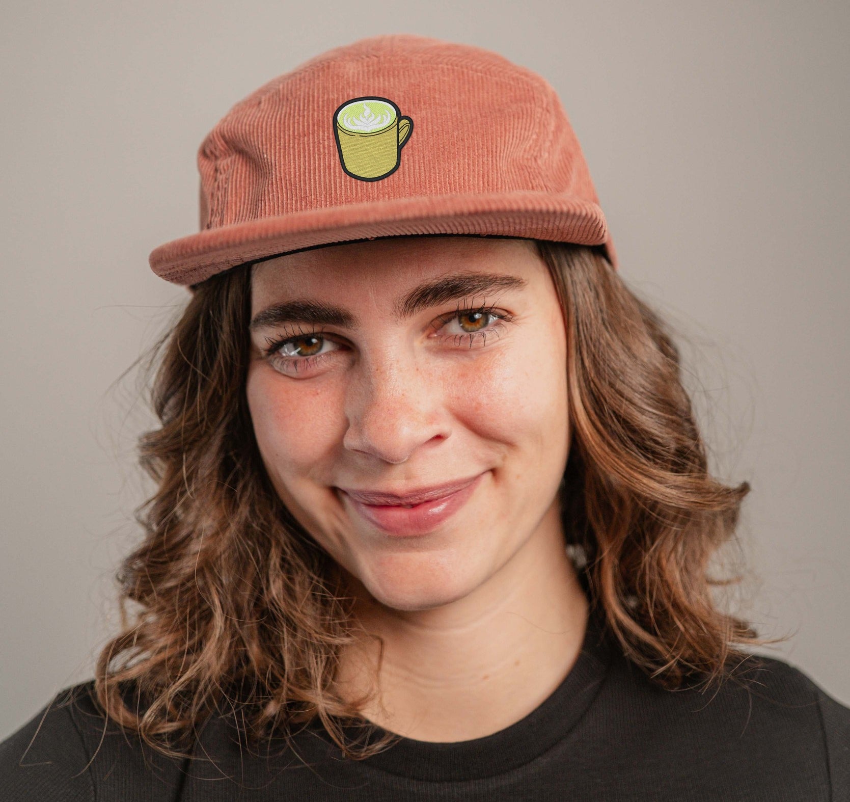 Matcha Latte Camper-Cap gruen Cord Camper Cap