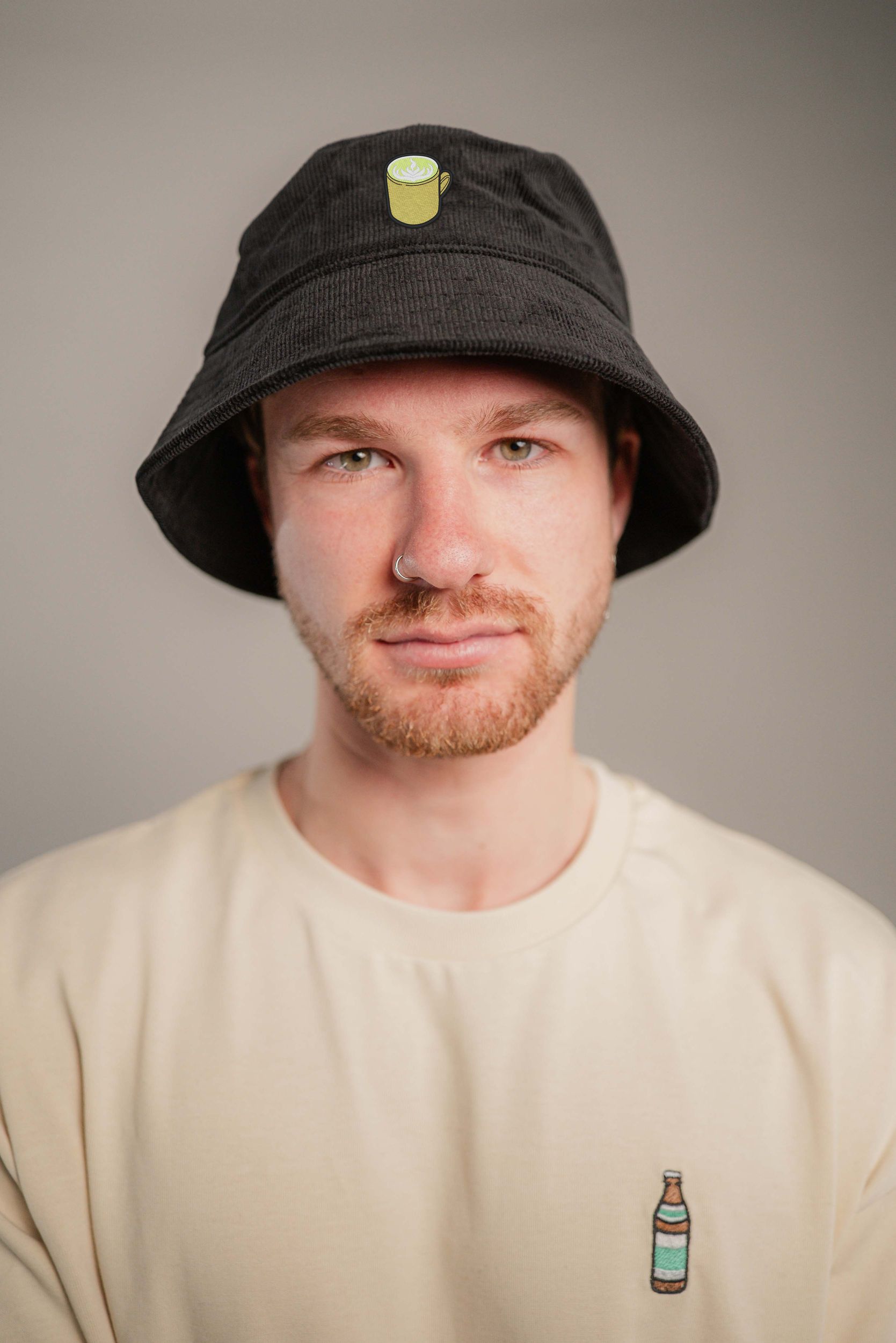 Matcha Latte Cord Bucket Hat
