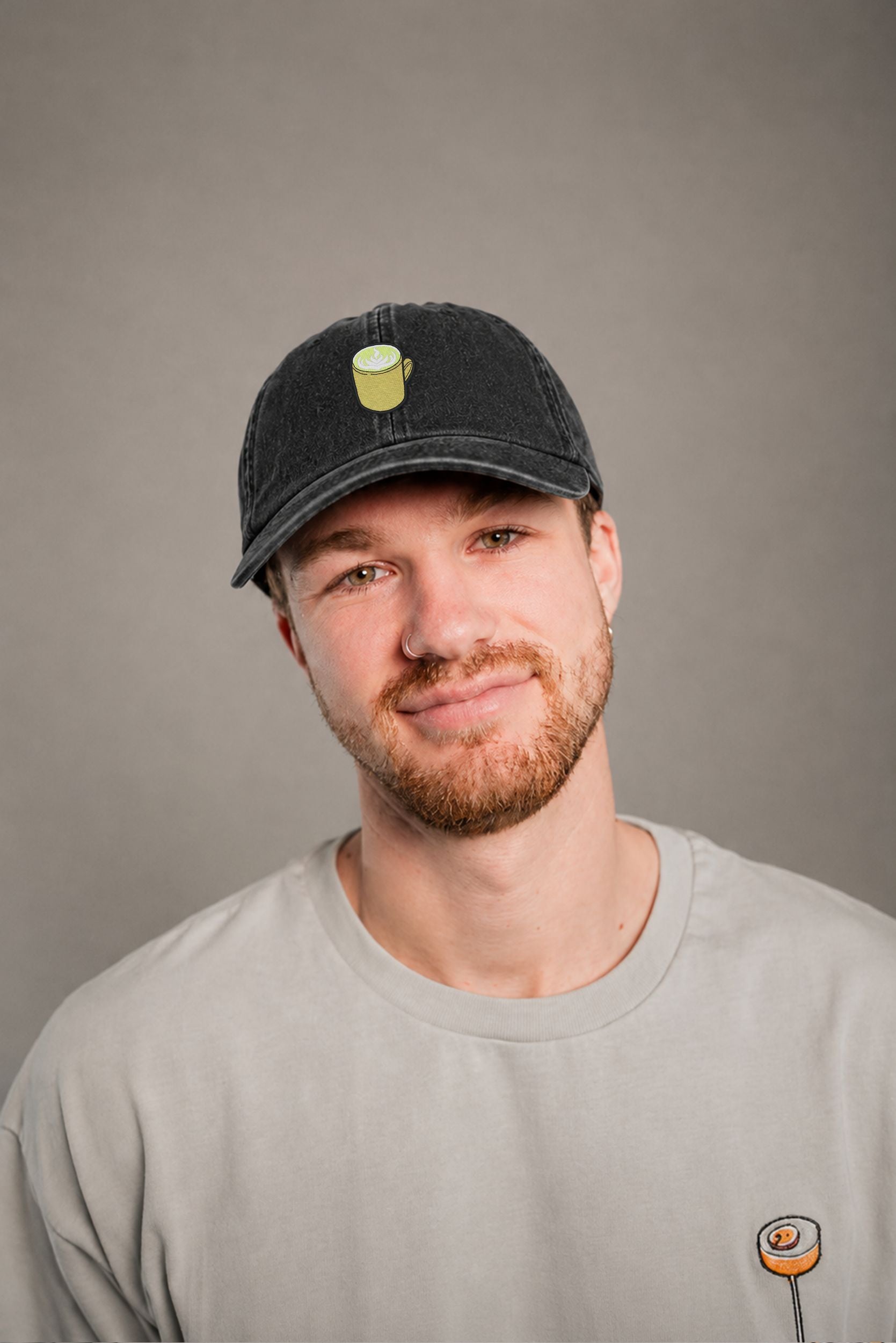 Matcha Latte Vintage Black Vintage Cap