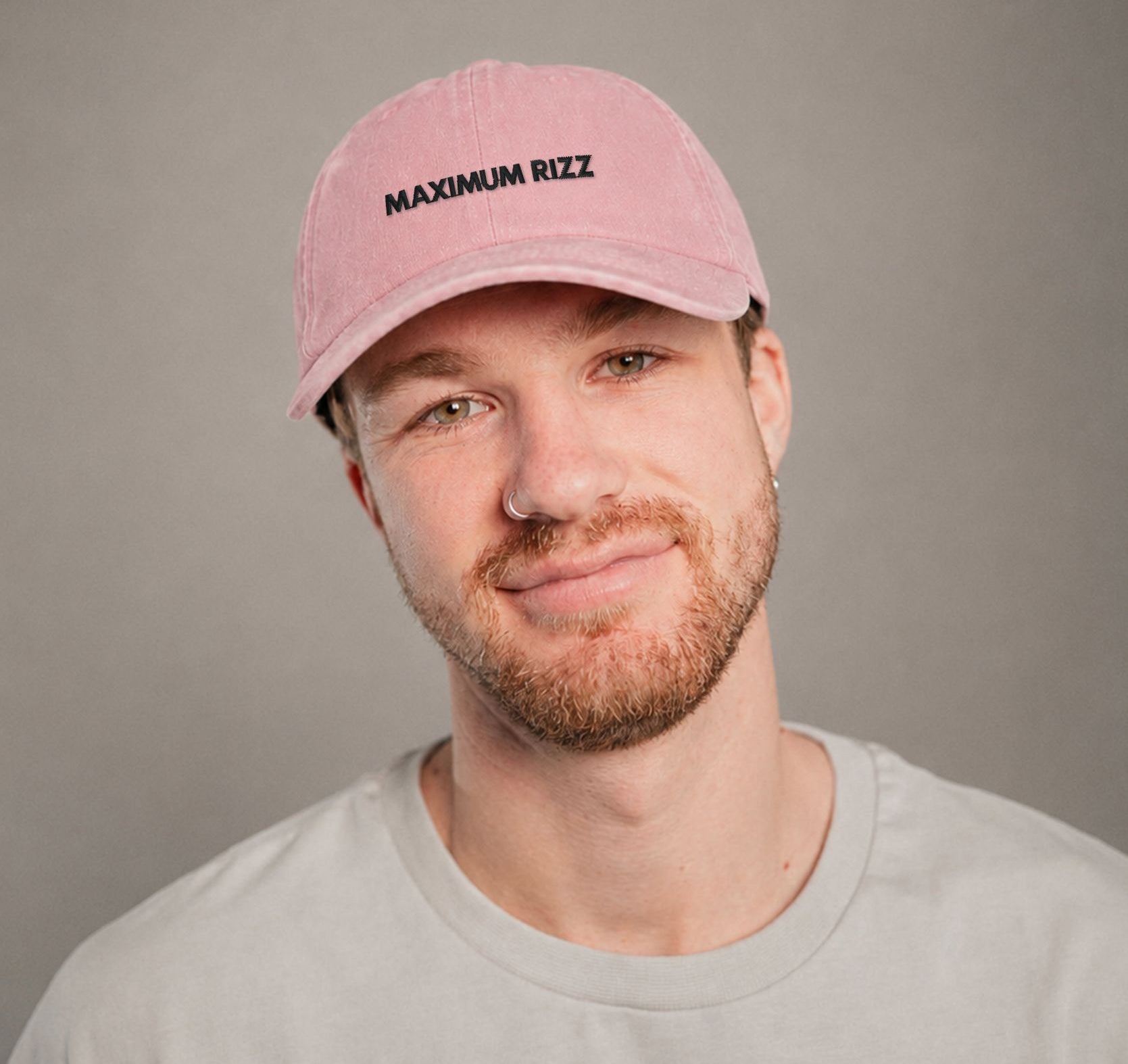Maximum Rizz Vintage Dusty Pink Vintage Cap