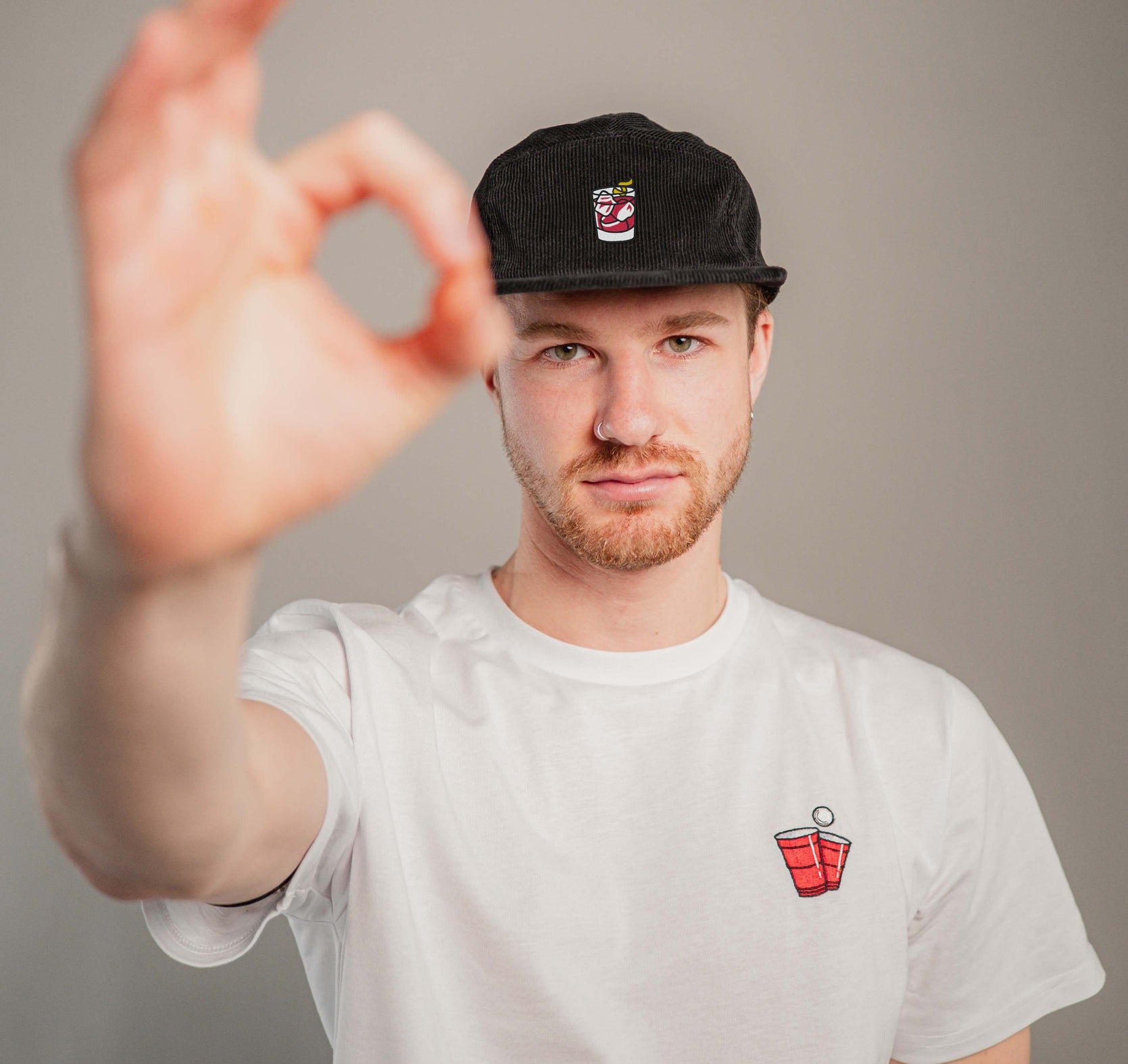 Negroni Camper-Cap schwarz-1 Cord Camper Cap