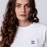 Niederlande | Minimal Flag – Besticktes Bio-Baumwoll Fan Shirt