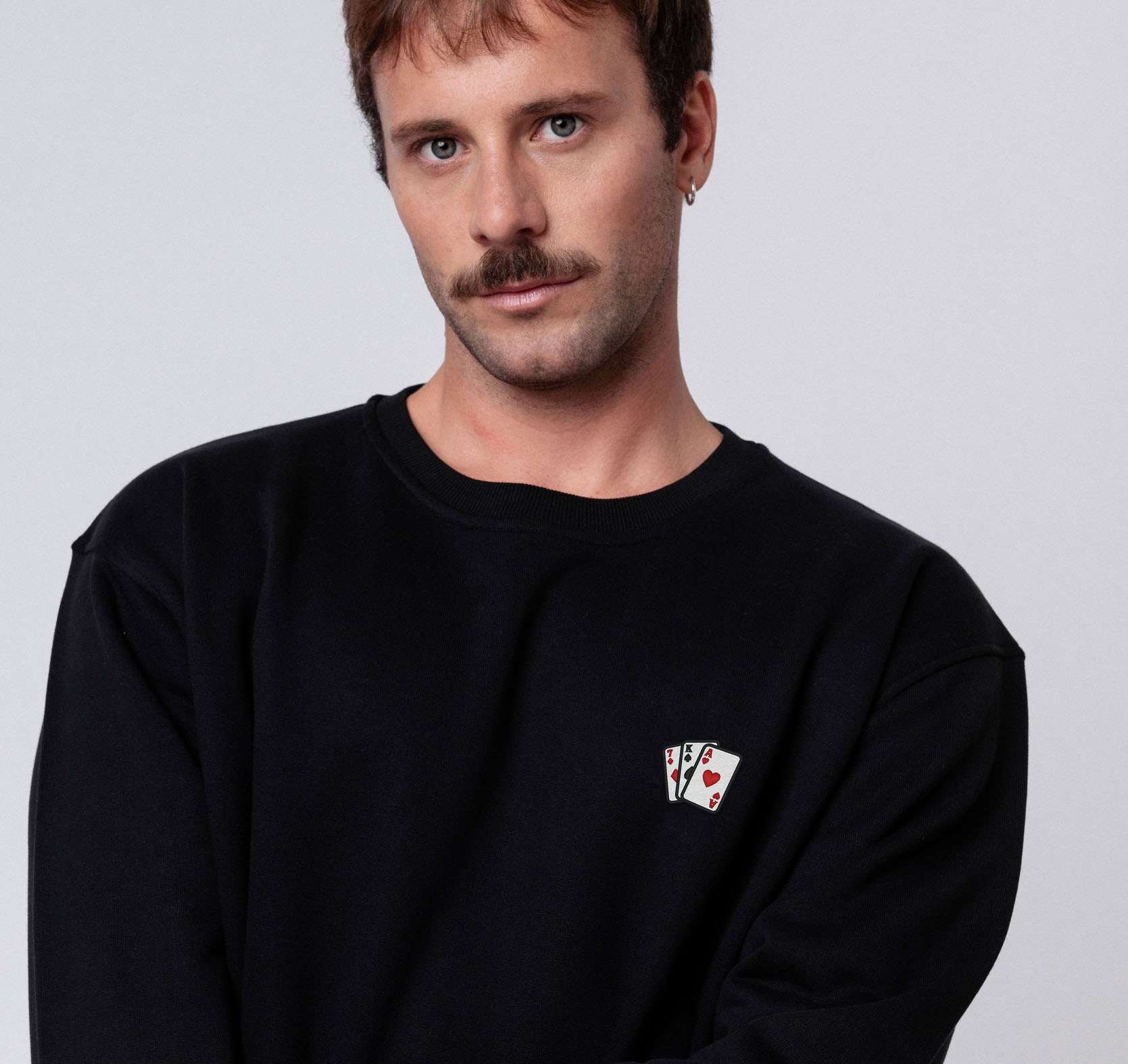 Poker | Besticker Bio Baumwoll Unisex Pullover
