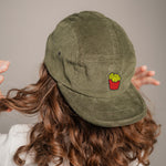 Pommes Camper-Cap dunkelgrun Cord Camper Cap