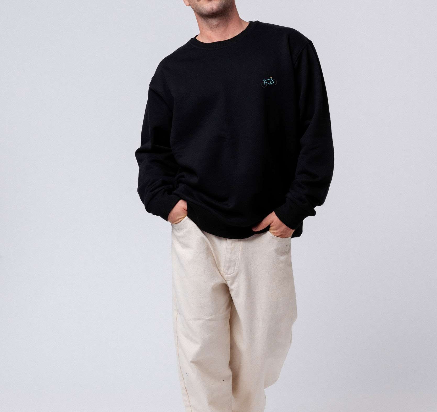 Rennrad Pullover schwarz