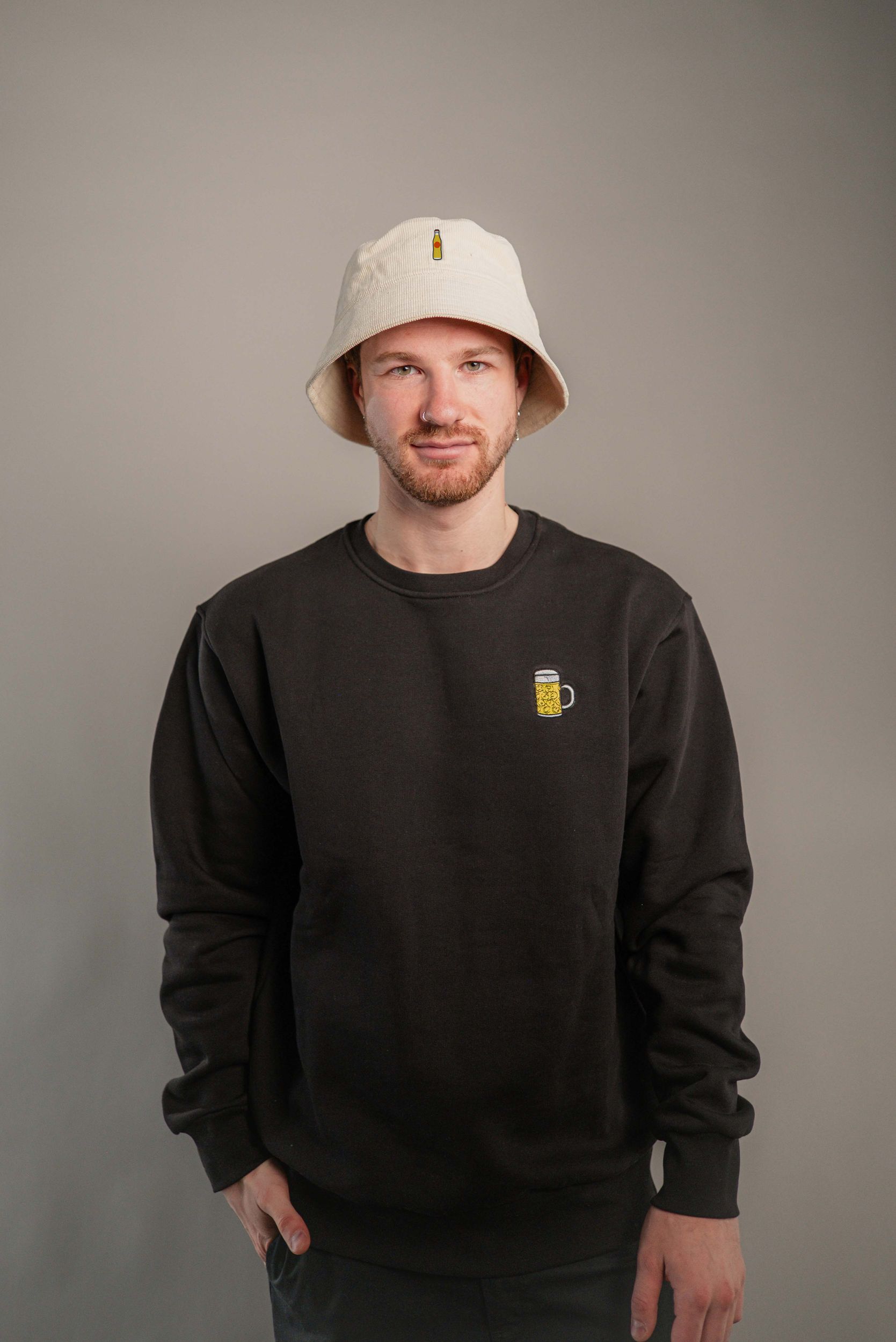 Sinalco beige Cord Bucket Hat