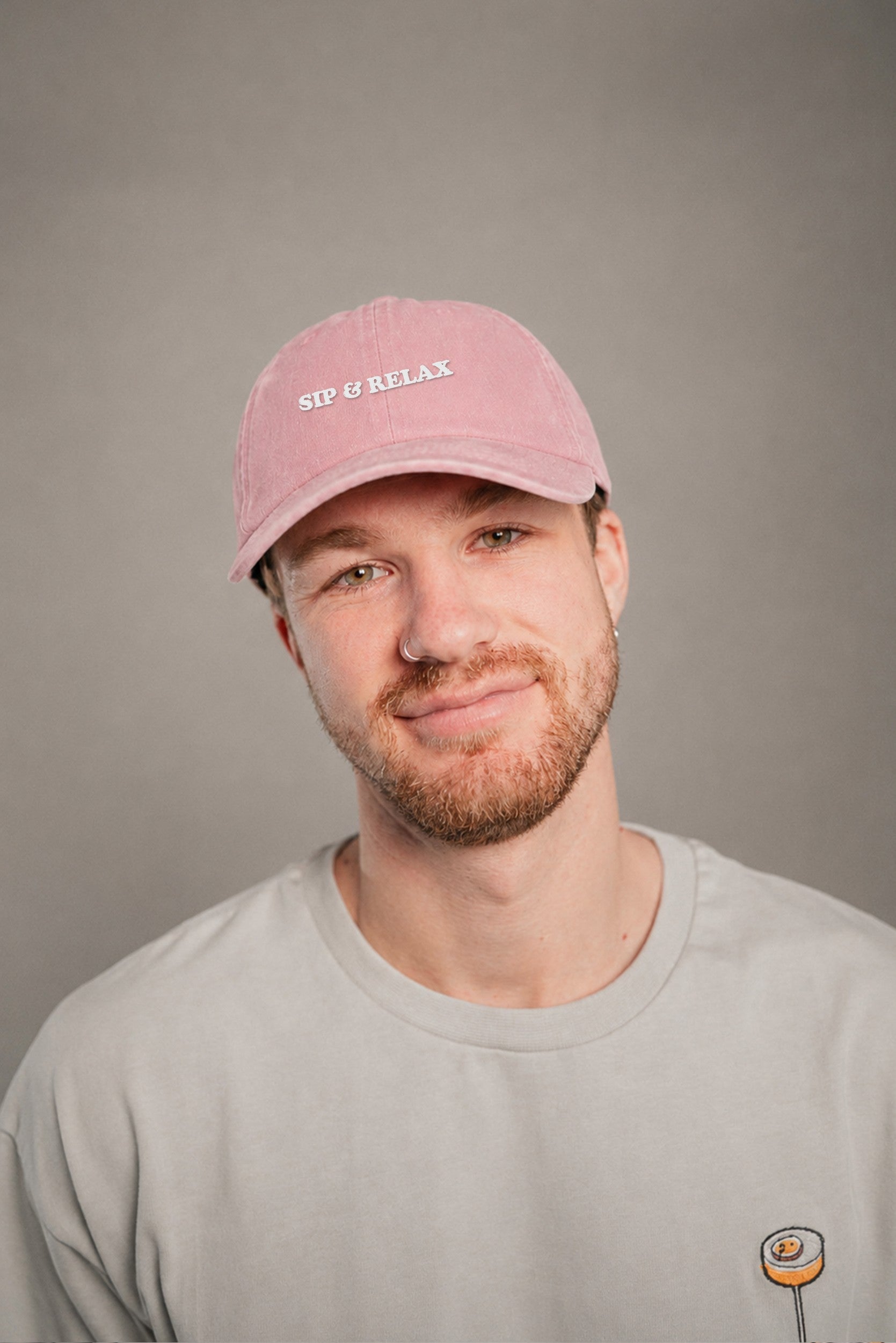 Sip And Relax Vintage Dusty Pink Vintage Cap