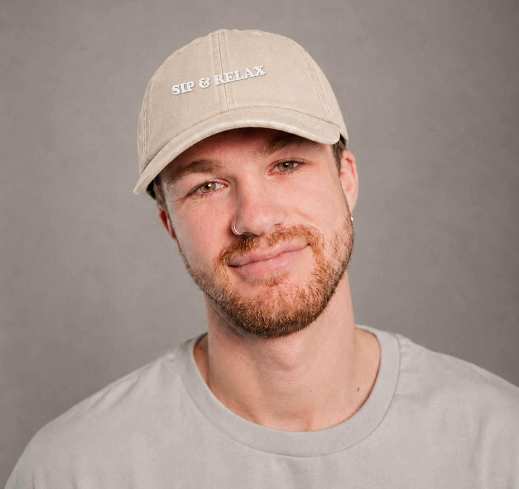 Sip And Relax Vintage Sand Vintage Cap