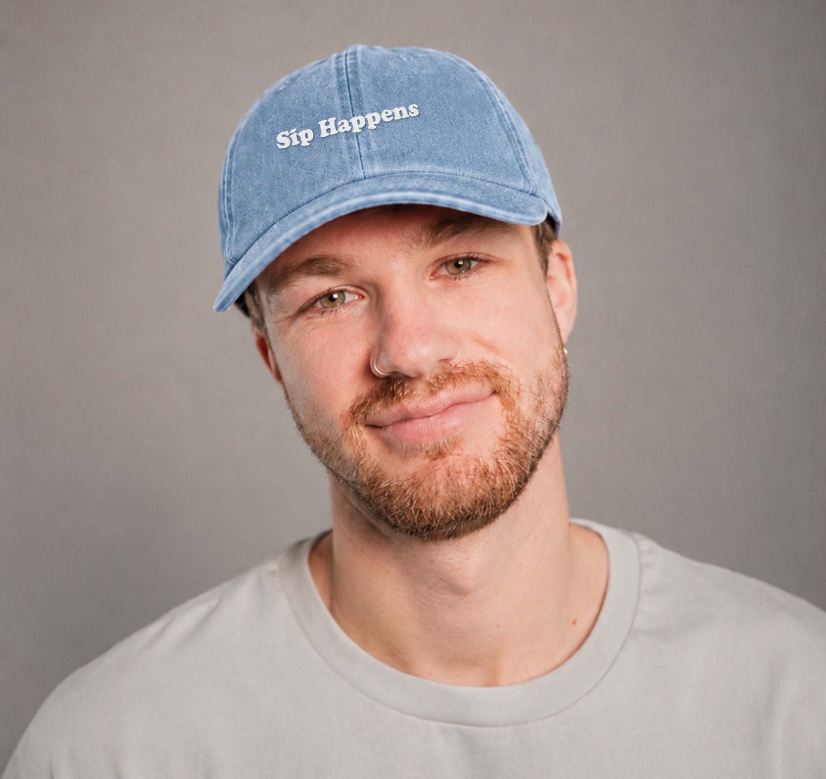 Sip Happens | Bestickte Vintage Cap