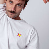 Spanien | Minimal Flag – Besticktes Bio-Baumwoll Fan Shirt
