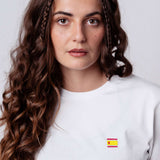 Spanien | Minimal Flag – Besticktes Bio-Baumwoll Fan Shirt