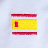 Spanien | Minimal Flag – Besticktes Bio-Baumwoll Fan Shirt