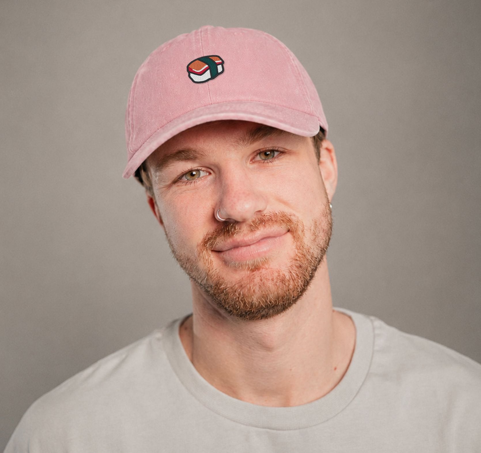 Sushi Nigiri Vintage Dusty Pink Vintage Cap