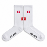 Schweiz | Minimal Flag – Bio-Baumwoll Fan Socken