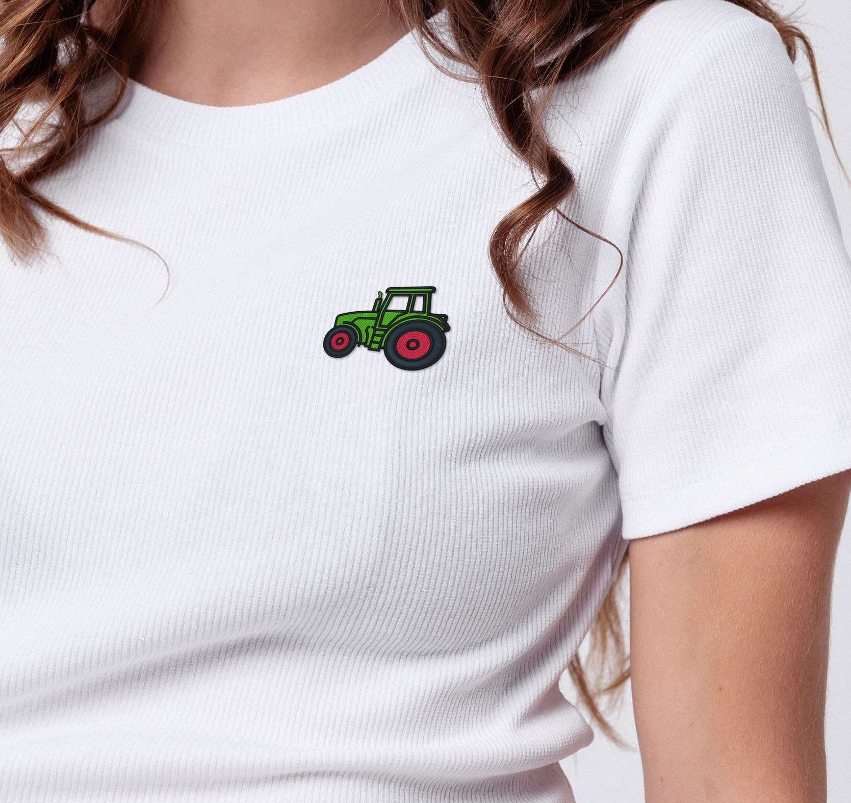 Traktor | Besticktes Bio Baumwoll Cropped T-Shirt