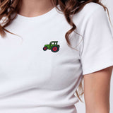 Traktor | Besticktes Bio Baumwoll Cropped T-Shirt
