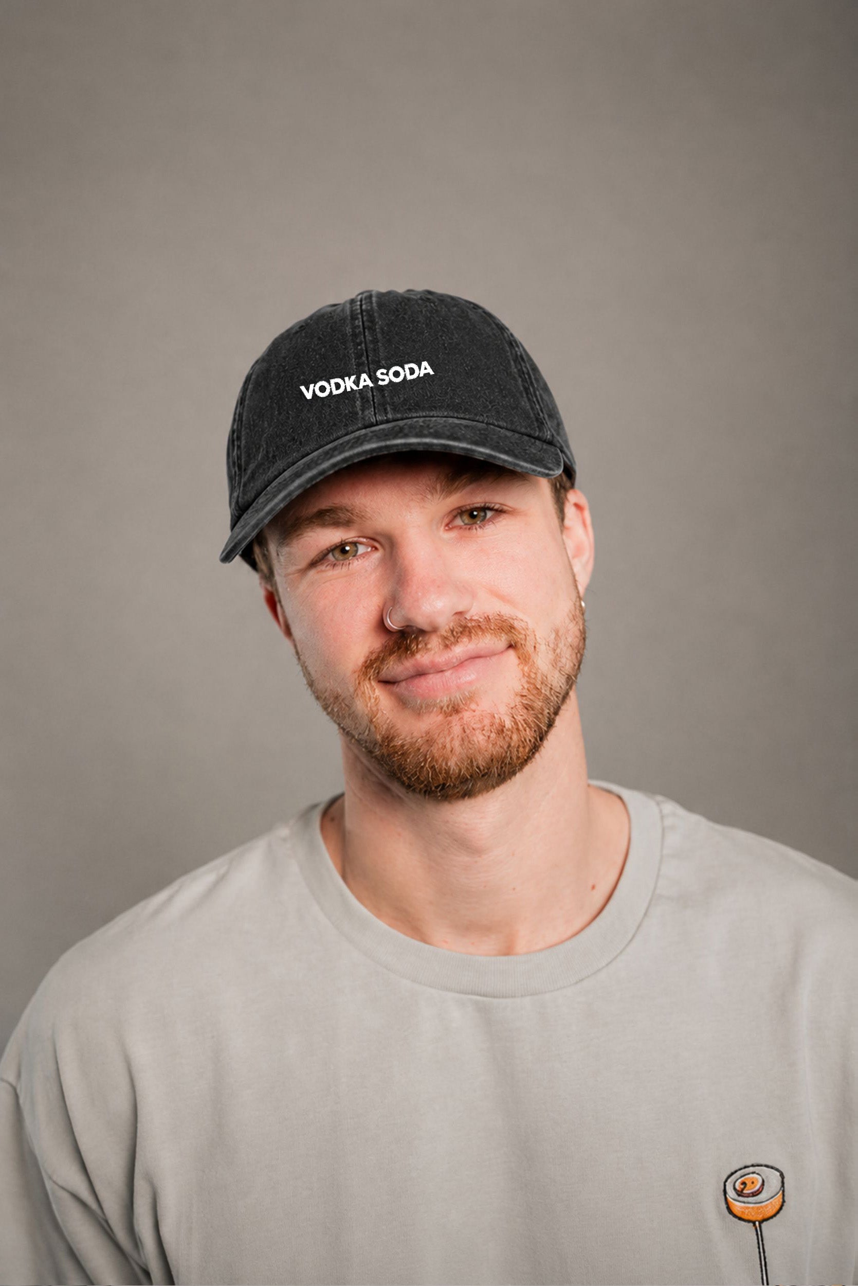VodkaSoda Vintage Black Vintage Cap