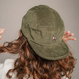 Wein Duett Camper-Cap dunkelgrun Cord Camper Cap