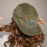 Welle Camper-Cap dunkelgrun Cord Camper Cap