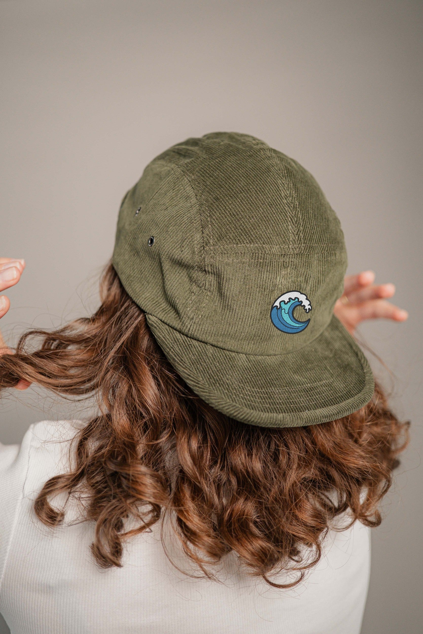 Welle Camper-Cap dunkelgrun Cord Camper Cap