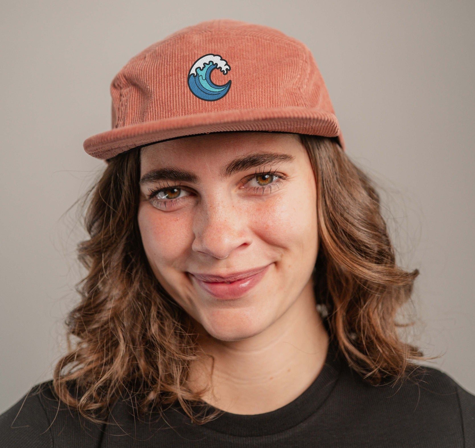 Welle Camper-Cap gruen Cord Camper Cap