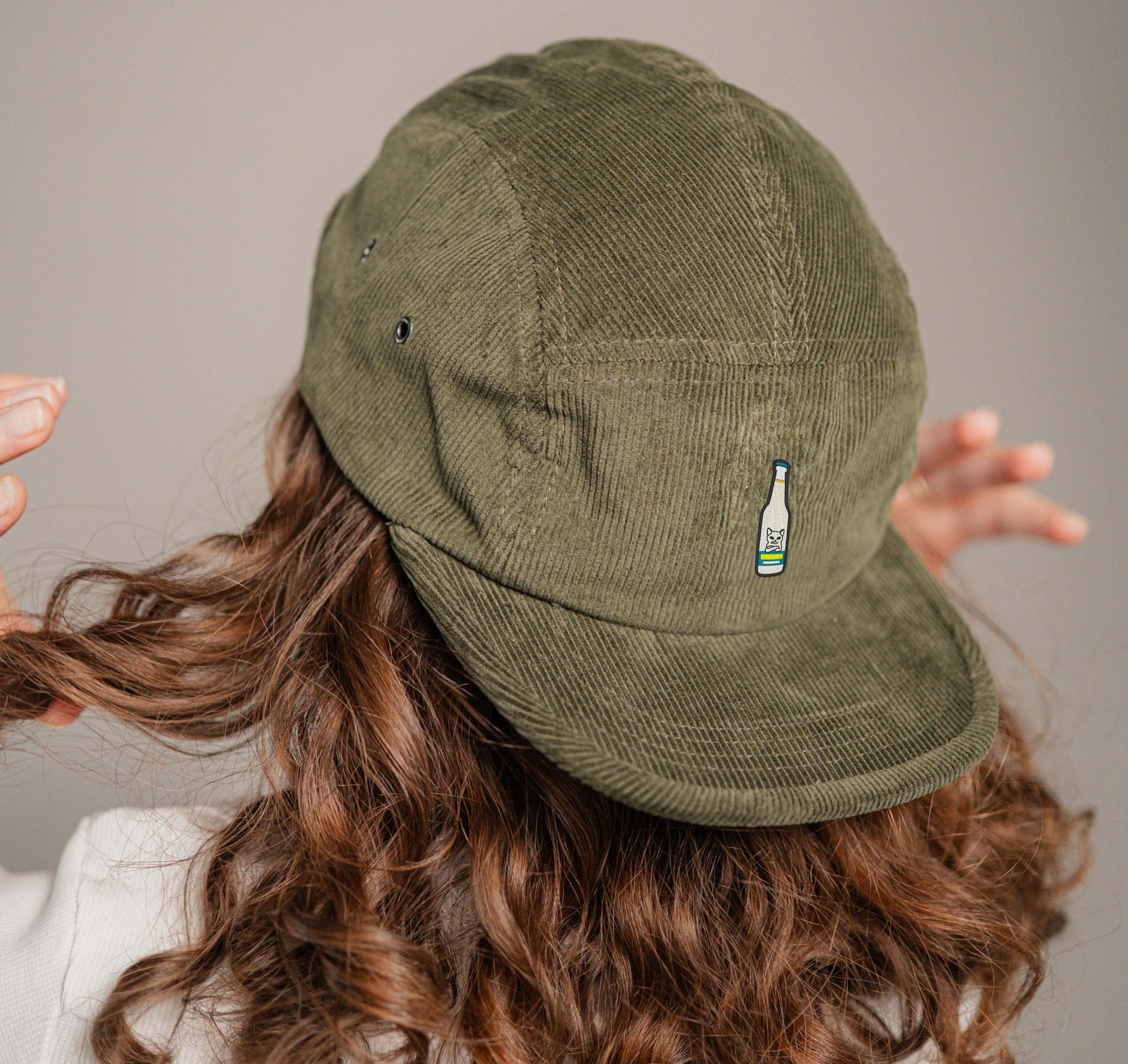 WINZZ Camper-Cap dunkelgrun Cord Camper Cap