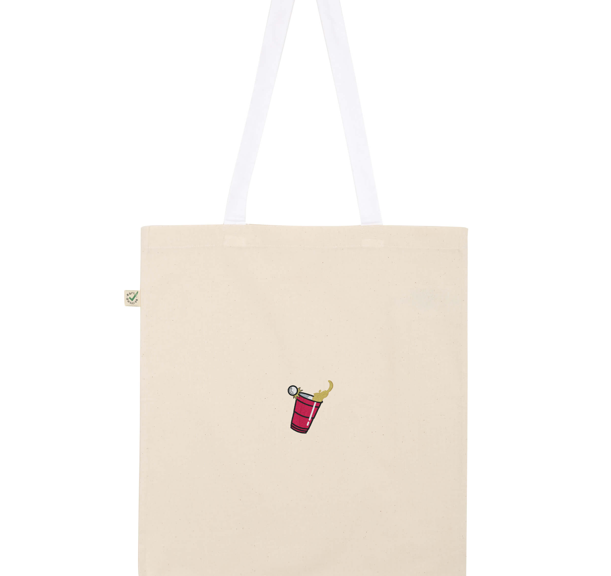 Beerpong Randtreffer | Bestickte Bio Baumwoll Tasche