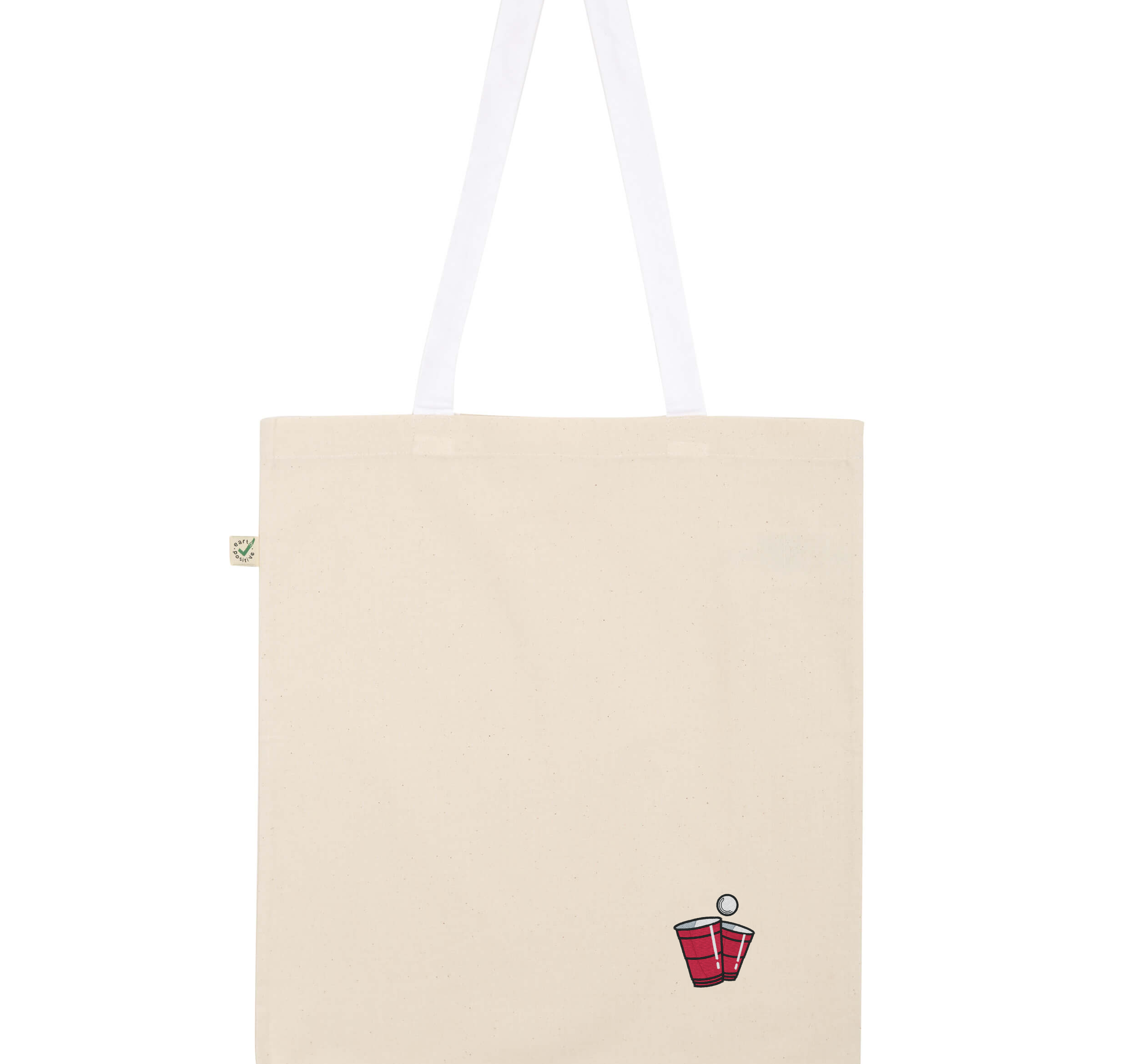 Beerpong | Bestickte Bio Baumwoll Tasche
