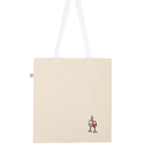 Wein Duett | Bestickte Bio Baumwoll Tasche