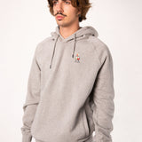 Wein Duett | Bestickter Bio-Baumwoll Männer Hoodie