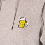 Maßkrug | Bestickter Bio-Baumwoll Männer Hoodie