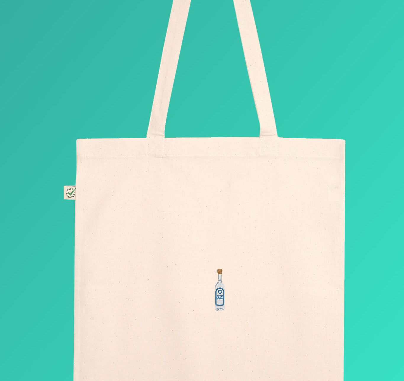 Ouzo | Bestickte Bio Baumwoll Tasche