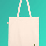 Champagner | Bestickte Bio Baumwoll Tasche